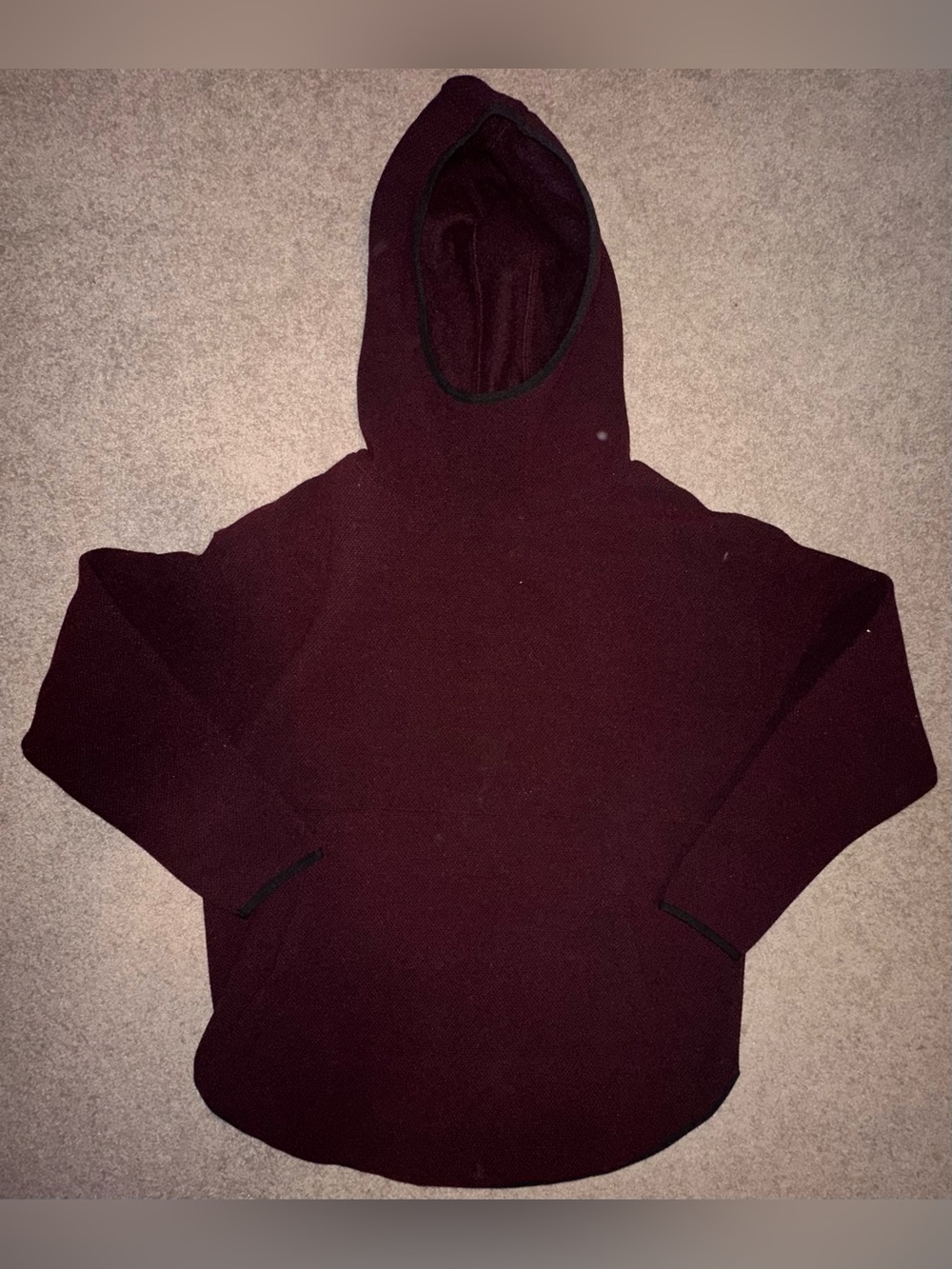 NWT Ladies Mono B Hooded Pullover - Burgundy, SZ L